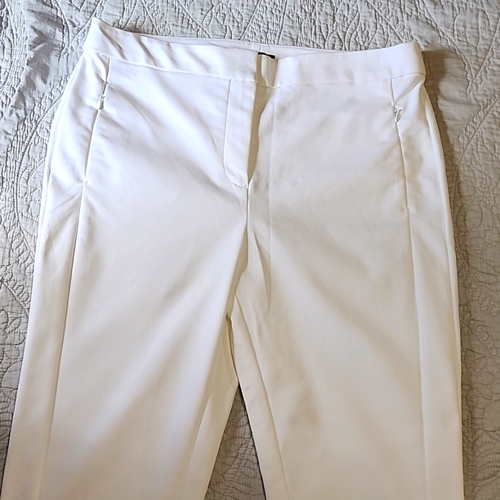 Loft white cigarette pants